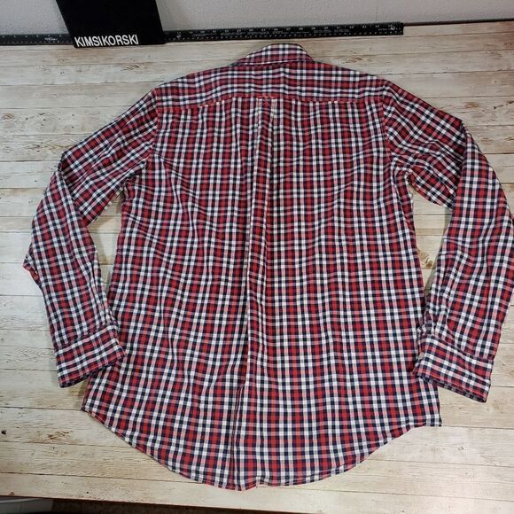 Jack Spade NYC Red Blue White Plaid Long Sleeve Button Down‎ Shirt Mens L - Picture 7 of 8